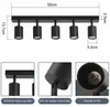 ZMH LED plafondlamp, zwart, 5 lichtpunten. Moderne Productafbeelding-voorbeeld 10