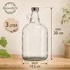 4 x 3L Flasche mit Schraubverschlüss Weinballon Glasballon Produktbild-Vorschau 3