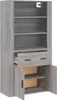 vidaXL Highboard Grey Sonoma Dřevěný materiál Náhled obrázku produktu 6