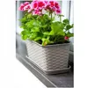 Pot de balcon en rotin caramel 40 cm Voir les images du produit 2