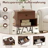 COSTWAY 2er Set Nachttische, Nachtschrank mit Schublade, Produktbild-Vorschau 3