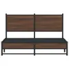 vidaXL Metallbett ohne Matratze Braun Eichen-Optik 137x190 Produktbild-Vorschau 3