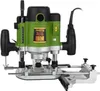 A green and black electric router with silver metal components, shown against a white background. Voir les images du produit