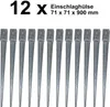Einschlaghülse Bodenanker 71x71x900mm 12x Erdanker Produktbild-Vorschau 2