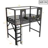 Cama nido de 90x200 cm con estante, cama infantil tipo Vista previa de la imagen del producto 3
