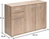 Buffet chêne 107 x 75 x 35 cm Commode Meuble de rangement Voir les images du produit 1