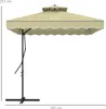 Outsunny Sonnenschirm 243x243cm Balkonschirm mit UV-Schutz, Produktbild-Vorschau 3