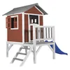 AXI Spielhaus Beach Lodge XL in Rot mit Rutsche in Blau | Produktbild-Vorschau 2