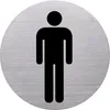 helit Piktogramm the badge WC-Her ren, rund, silber Produktbild-Vorschau 2