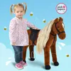 Różowy konik Papaya do siedzenia | 75cm konik do zabawy | Podgląd zdjęcia produktu 5