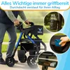 WALCORA 2 in 1 Rollstuhl Rollator Faltbar und Leicht mit Produktbild-Vorschau 4