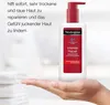 A hand holding a Neutrogena Intense Repair CICA Bodybalsam bottle, with folded towels in the background. Anteprima dell’immagine prodotto