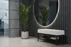 BETTSO Elegante bank met opbergruimte, wit met zwart frame, Productafbeelding-voorbeeld 2