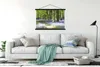 MuchoWow® Textilposter Wald - Weg - Blumen - Lila - Grün - Produktbild-Vorschau 3