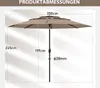 A diagram showing the dimensions of a patio umbrella. Podgląd zdjęcia produktu