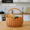 Aqbau® Einkaufskorb groß geflochten 40x35x24 cm Natural Produktbild-Vorschau 6