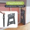 Klapphocker / Tritthocker, 29x22x39 cm, anthrazit-weiß Produktbild-Vorschau 5
