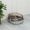 PawHut Katzenklo Edelstahl, offen Katzentoilette mit hohem Produktbild-Vorschau 8
