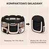 IvoQ Składany kojec dla szczeniąt z dachem – 114 x 114 x 58 Podgląd zdjęcia produktu 5