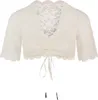 Nina von C. Dirndl Bluse halbarm Spitze floral Champagner Produktbild-Vorschau 1
