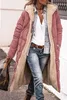 ASKSA Damen Lang Daunenmantel Warm Fleece Reversibel Produktbild-Vorschau 2