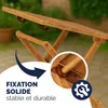 CASARIA® Table basse pliante en bois d'acacia 46x46cm Table Voir les images du produit 5