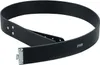 A black leather belt with a metal buckle and the FHB logo on it. Produktbild-Vorschau