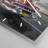 Wanduhr - Quadrat - Glasuhr - Auto Kuba Himmel - 40x40cm - Produktbild-Vorschau 5