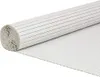 A rolled-up white PVC garden fence on a white background. Produktbild-Vorschau