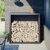 vidaXL Stojak na drewno opałowe antracytowy 100x40x100 cm Podgląd zdjęcia produktu 2