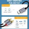 2m USB Typ C auf 2x RCA Cinch Stecker Audio Stereo Produktbild-Vorschau 3