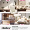 A collage showcasing different room settings featuring furniture from the 'tectake' brand, including a dining area, living room, kitchen, and bedroom. Náhled obrázku produktu