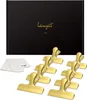 8x Verschlussclips Gold Verschlussklammern Edelstahl Produktbild-Vorschau 1
