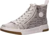 A single high-top sneaker is shown from a side-diagonal angle against a white background. Voir les images du produit