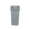 A gray plastic trash can insert with a rectangular opening at the top and horizontal lines indicating stacked sections. Náhled obrázku produktu