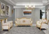Chesterfield Sessel Weiß Couch 1 Sitzer Holz Textil Couchen Produktbild-Vorschau 2