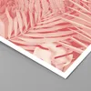 Poster - Poster ohne Rahmen - Rosa Blätter Palmen - 50x40 Produktbild-Vorschau 2