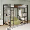 Łóżko na poddaszu Sweiko z drabinką 90x200cm, pojedyncze Podgląd zdjęcia produktu 4