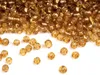 50g Rocailles Glasperlen 8/0 3mm gold Produktbild-Vorschau