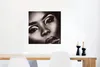 MuchoWow® Poster Frau - Wimpern - Schwarz - Weiß 50x50 cm - Produktbild-Vorschau 5