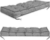Two views of a gray cushion for outdoor furniture. Náhľad obrázku produktu