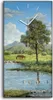 Leinwand Uhr Küche Wohnzimmer Bild 30x60 Gemälde Landschaft Produktbild-Vorschau 1