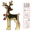 A lighted reindeer decoration with a scarf, shown on a white background with product information icons. Anteprima dell’immagine prodotto