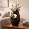 Zimmerbrunnen Blumenvase schwarz BK913 mit LED Beleuchtung Produktbild-Vorschau 2