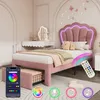 MODFU letto per bambini imbottito 90×200 cm con luce LED e Anteprima dell’immagine prodotto 4