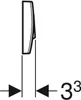 A technical drawing showing dimensions and a product feature. Produktbild-Vorschau
