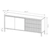AX LIVING Trentinis 187 2T3S Schwarze große Kommode 187,1 Produktbild-Vorschau 6