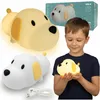 Noční lampička pro děti, pejsek, bílá, silikonová, kabel Náhled obrázku produktu 1