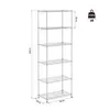 Mondeer Regal Aufbewahrungsregal 6-Stufiges, 160cm, mit Produktbild-Vorschau 6