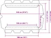 Diagram showing dimensions of a Hollywood swing canopy. Náhľad obrázku produktu